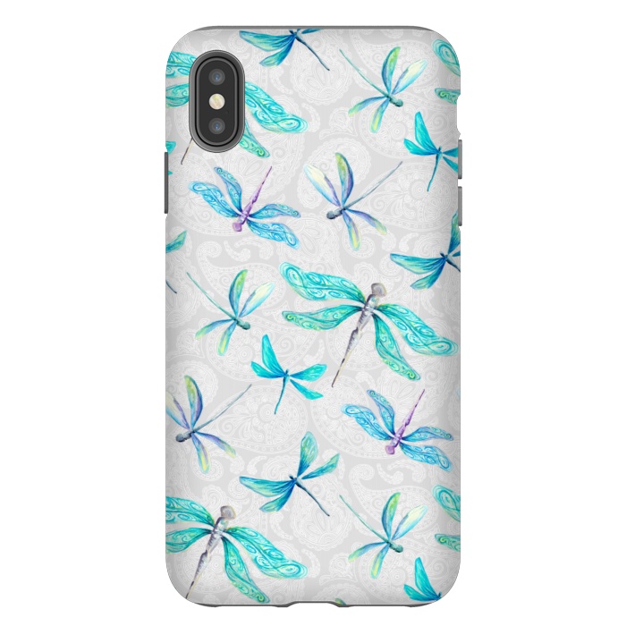 iPhone Xs Max StrongFit Dragonfly Paisley by gingerlique