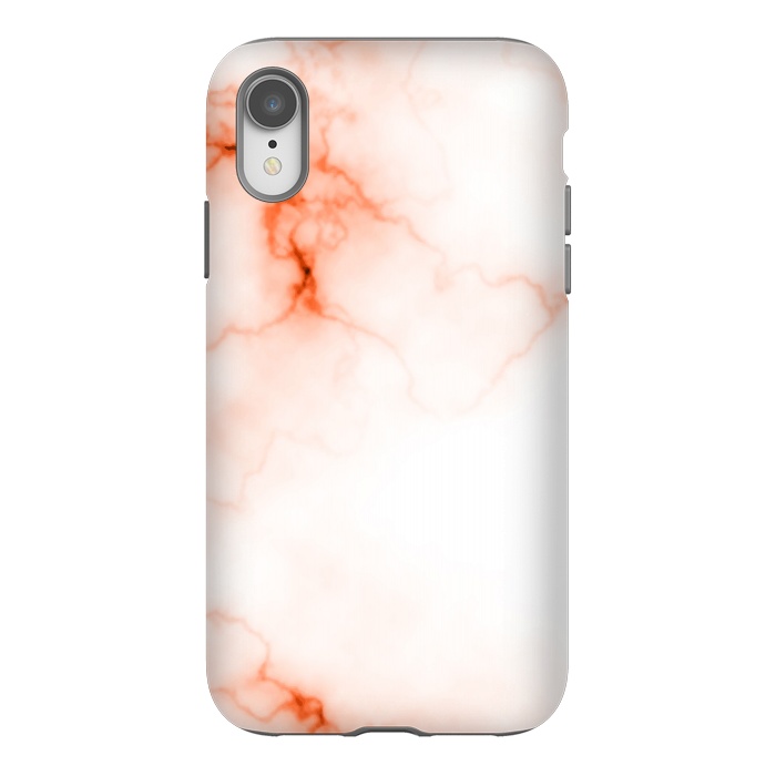 iPhone Xr StrongFit Orange Marble by Creativeaxle