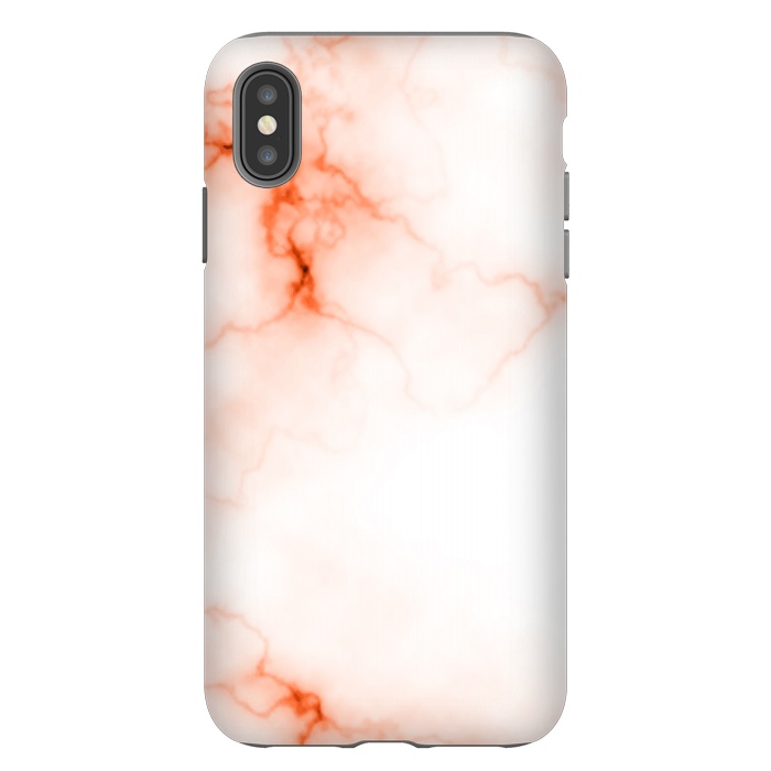 iPhone Xs Max StrongFit Orange Marble by Creativeaxle