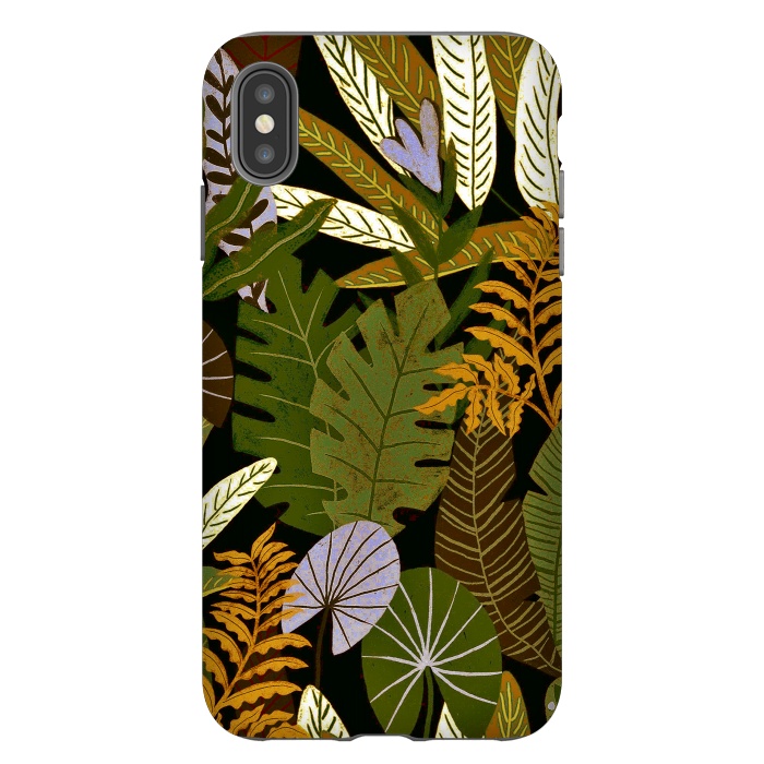 iPhone Xs Max StrongFit Green Aloha Tropical Jungle by  Utart