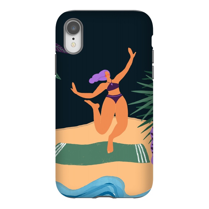 iPhone Xr StrongFit Eve - Dancing Girl at Tropical Jungle Beach by  Utart
