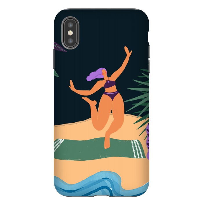 iPhone Xs Max StrongFit Eve - Dancing Girl at Tropical Jungle Beach by  Utart