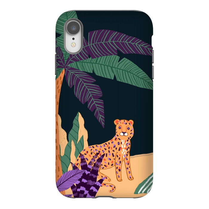 iPhone Xr StrongFit Cheetah on Tropical Beach by  Utart