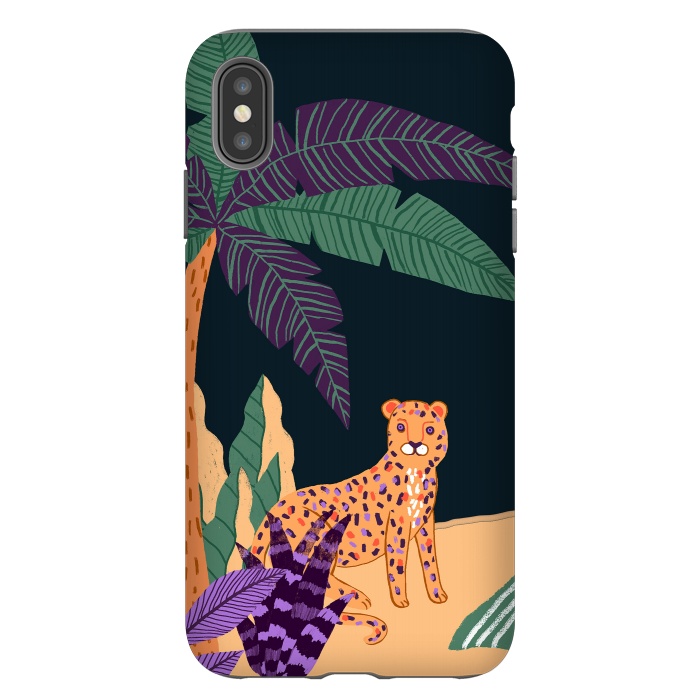 iPhone Xs Max StrongFit Cheetah on Tropical Beach by  Utart