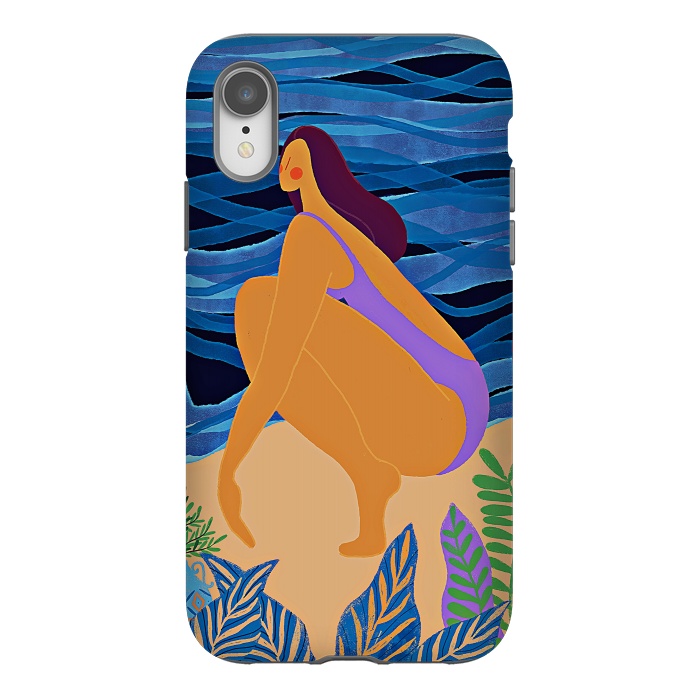 iPhone Xr StrongFit Eve - Girl on Tropical Jungle Beach by  Utart