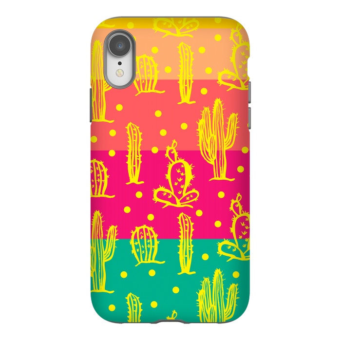 iPhone Xr StrongFit Cactus in Luminous Tones by Rossy Villarreal