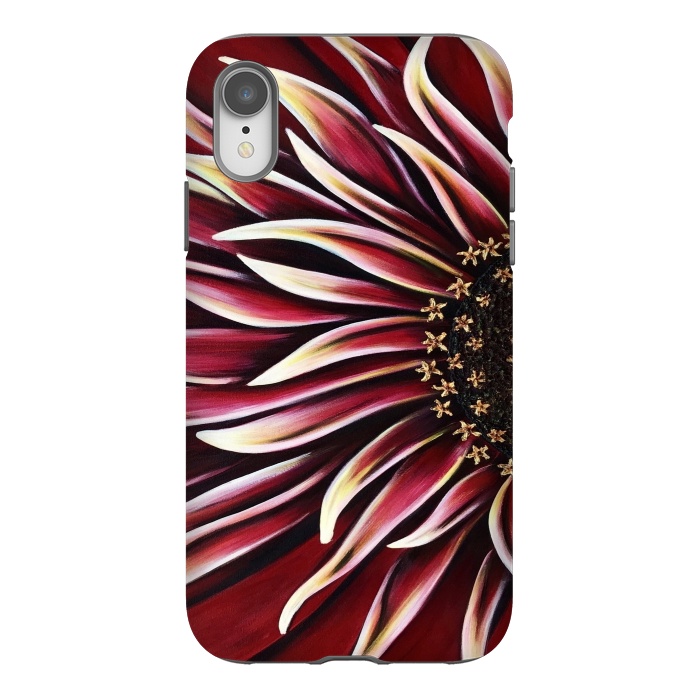iPhone Xr StrongFit Wild Red Zinnia by Denise Cassidy Wood