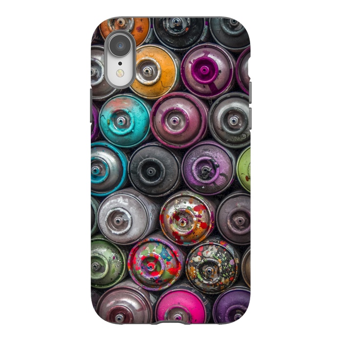 iPhone Xr StrongFit Spray Paint Cans by Andrea Haase