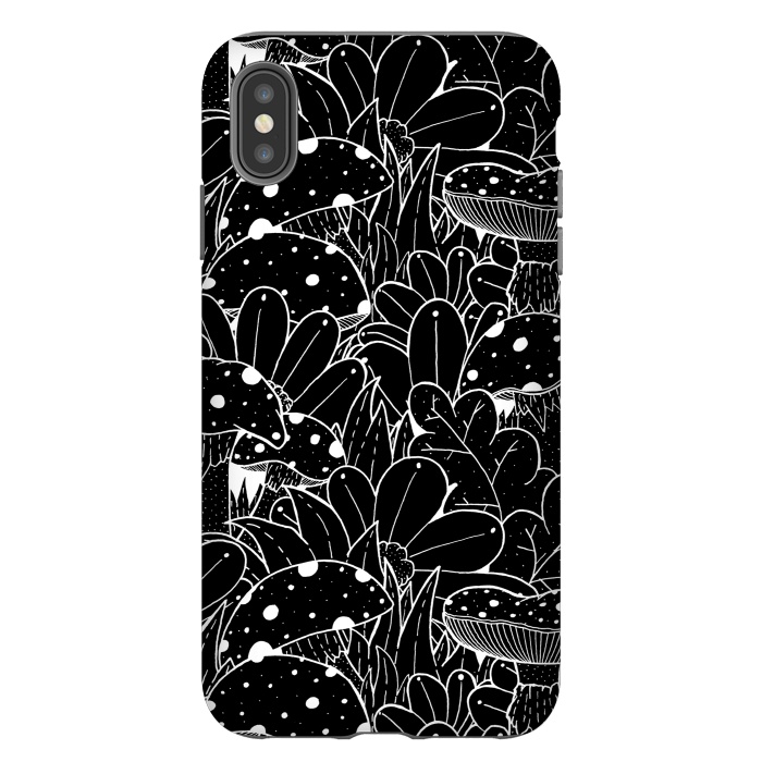 iPhone Xs Max StrongFit Black and white autumn pattern by Steve Wade (Swade)