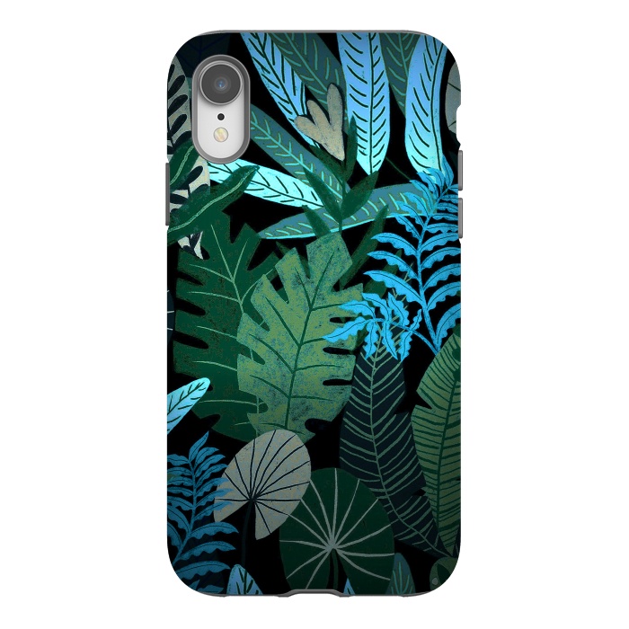 iPhone Xr StrongFit Tropical Jungle at Night- Eve's Jungle by  Utart