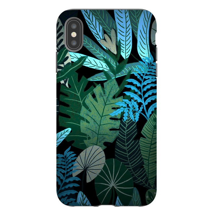 iPhone Xs Max StrongFit Tropical Jungle at Night- Eve's Jungle by  Utart