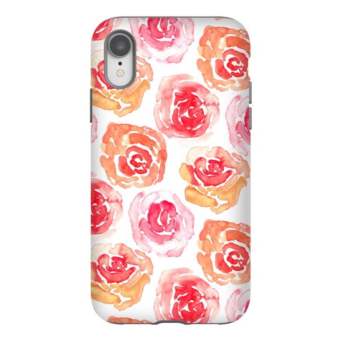 iPhone Xr StrongFit Rows of Roses  by Tigatiga