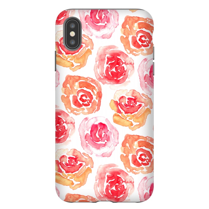 iPhone Xs Max StrongFit Rows of Roses  by Tigatiga