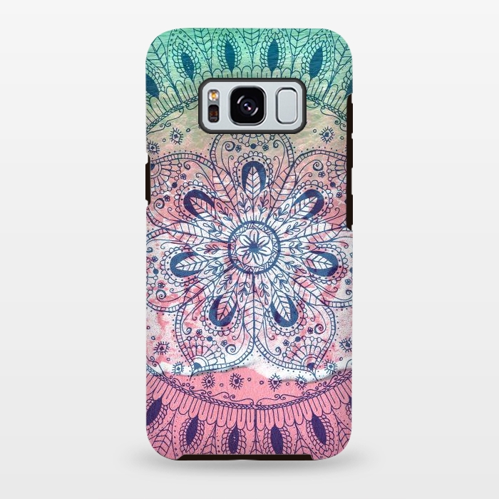 Galaxy S8 plus StrongFit Summer beach bohemian mandala  by InovArts
