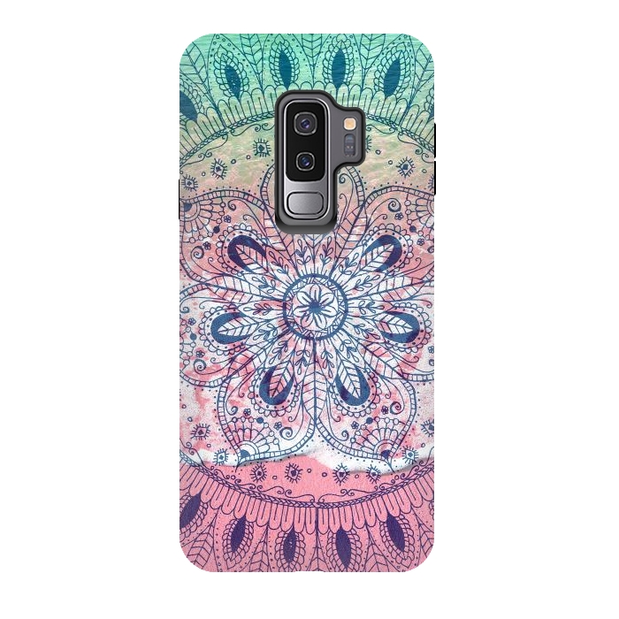 Galaxy S9 plus StrongFit Summer beach bohemian mandala  by InovArts