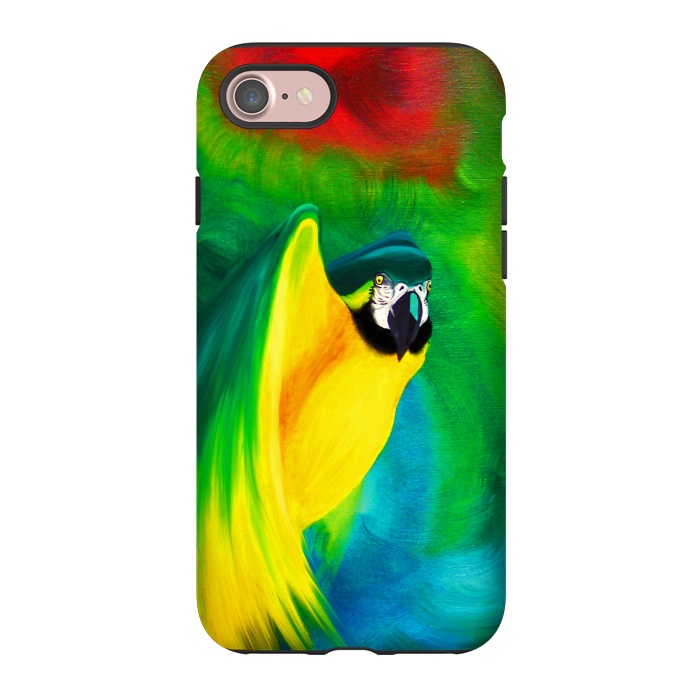 iPhone 7 StrongFit Macaw Parrot Ara Oil on Canvas Painting  by BluedarkArt