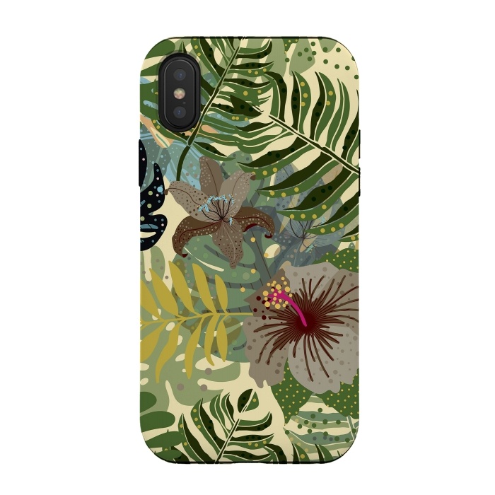 iPhone Xs / X StrongFit Jungle Foliage by  Utart