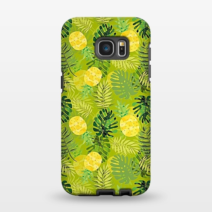 Galaxy S7 EDGE StrongFit Eve's colorful pineapple garden Jungle by  Utart