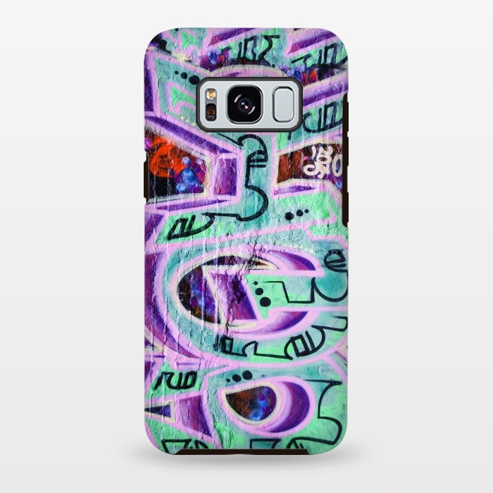 Galaxy S8 plus StrongFit Graffiti Art Pink And Green by Andrea Haase