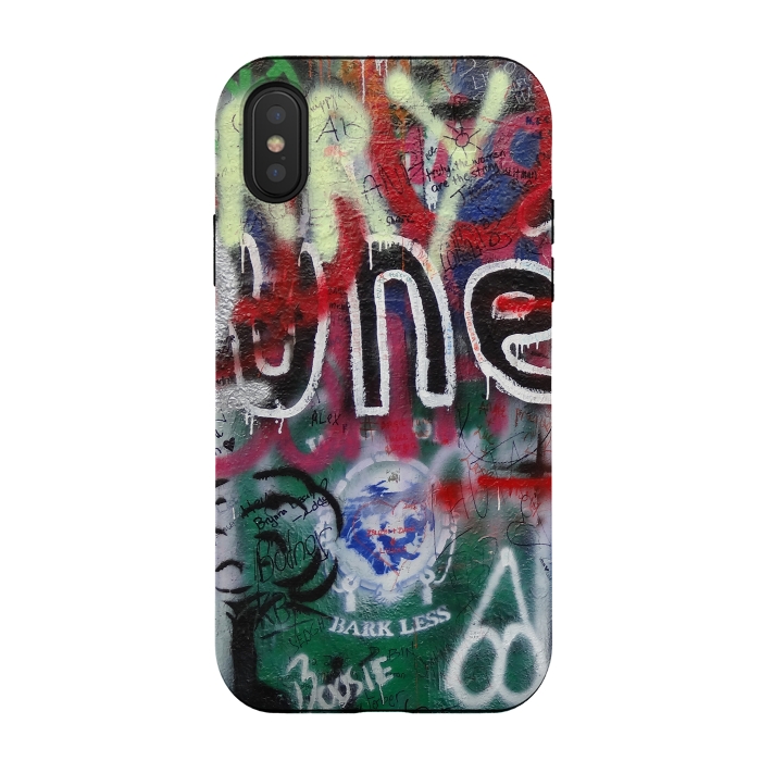 iPhone Xs / X StrongFit Graffiti Grunge Wall Art by Andrea Haase