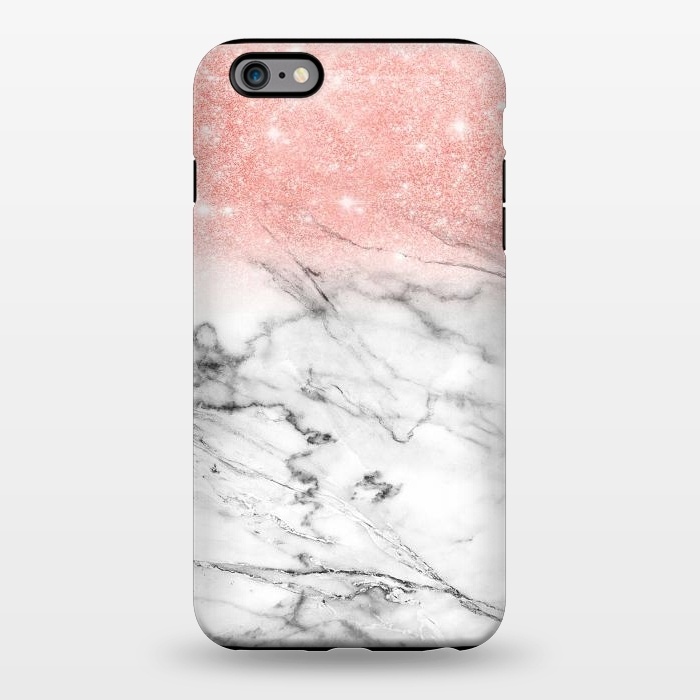 iPhone 6/6s plus StrongFit Rose Gold Glitter on Marble by  Utart
