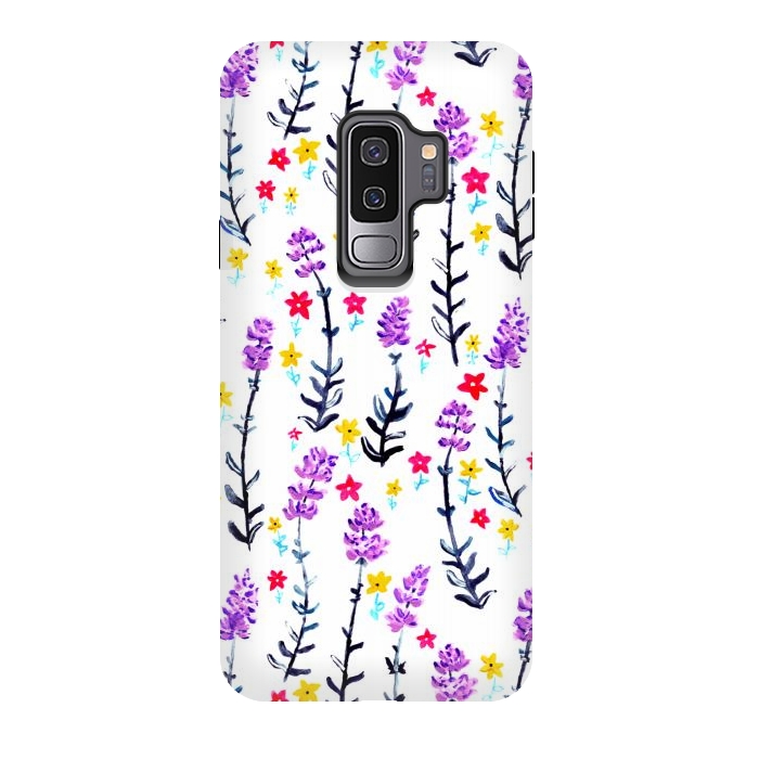 Galaxy S9 plus StrongFit Gouache Lavender  by Tigatiga