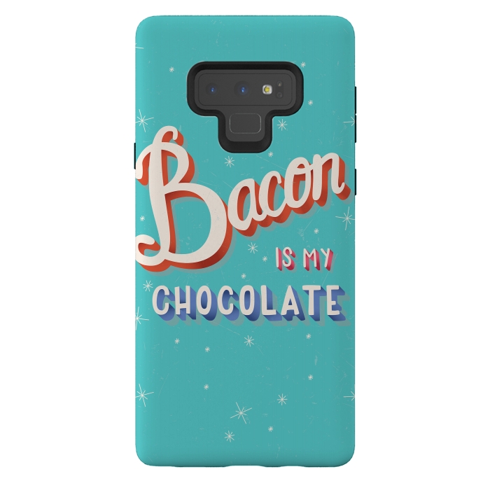 Galaxy Note 9 StrongFit Bacon is my chocolate hand lettering typography modern poster design by Jelena Obradovic