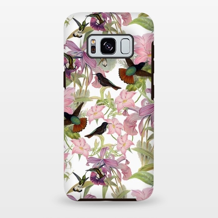 Galaxy S8 plus StrongFit Hummingbirds and Tropical Flowers by  Utart