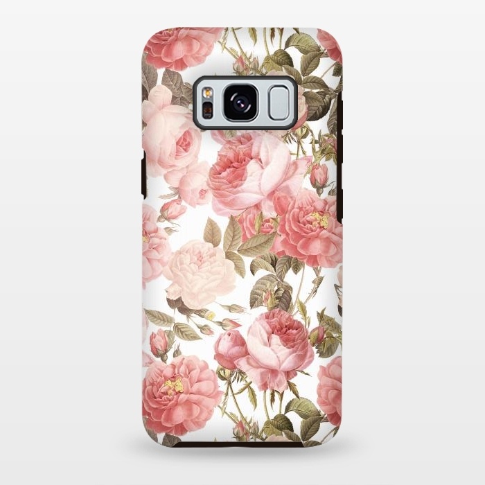 Galaxy S8 plus StrongFit Peach Victorian Roses by  Utart