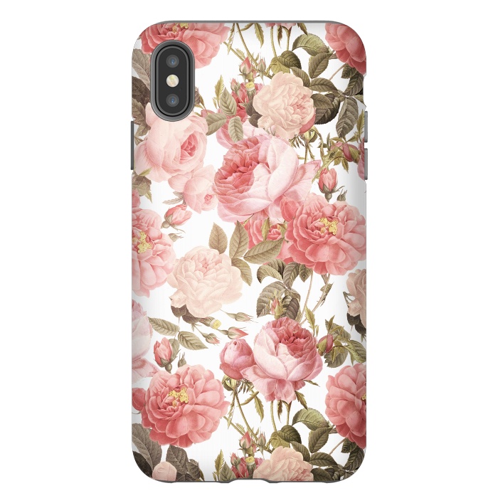 iPhone Xs Max StrongFit Peach Victorian Roses by  Utart
