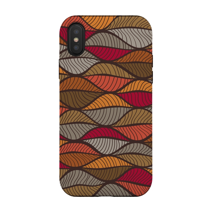 iPhone Xs / X StrongFit Sea of Autumn Leaves by Majoih
