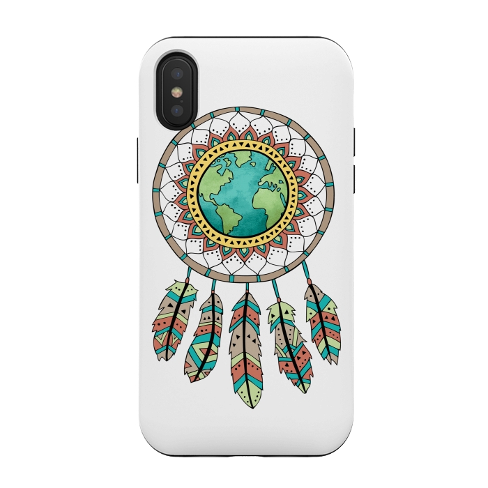 iPhone Xs / X StrongFit World Dreamcatcher by Pom Graphic Design