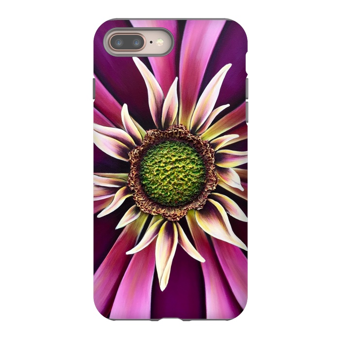 iPhone 7 plus StrongFit Pink Burst by Denise Cassidy Wood