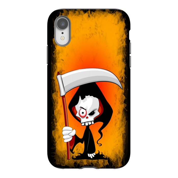 iPhone Xr StrongFit Grim Reaper Creepy Cartoon Character  by BluedarkArt