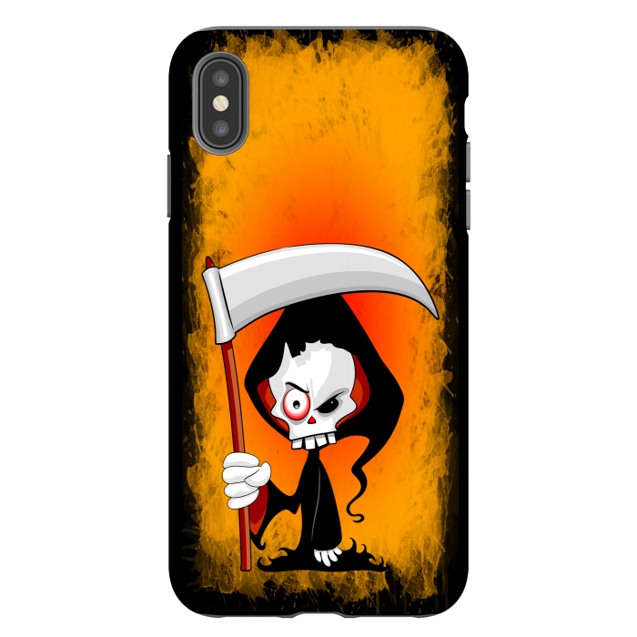 iPhone Xs Max StrongFit Grim Reaper Creepy Cartoon Character  by BluedarkArt
