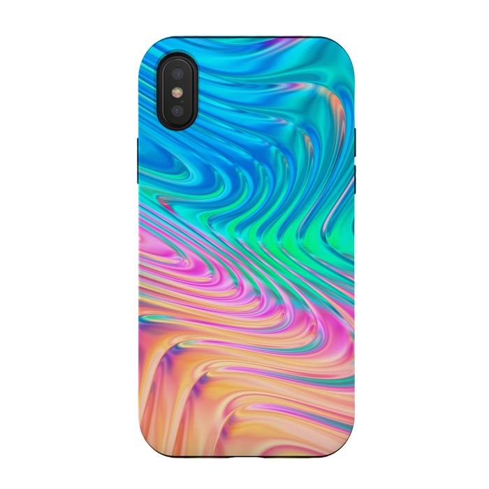 iPhone Xs / X StrongFit Abstract Vivid Waves by Art Design Works