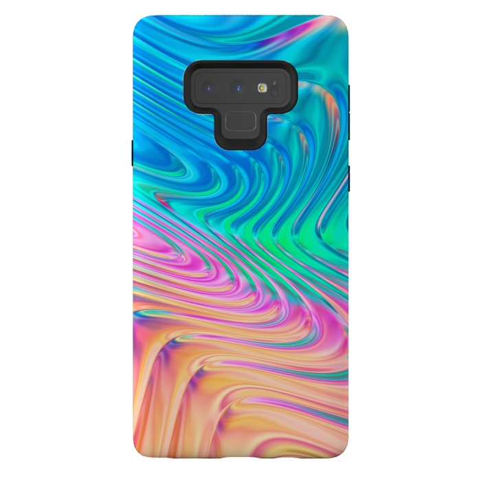 Galaxy Note 9 StrongFit Abstract Vivid Waves by Art Design Works