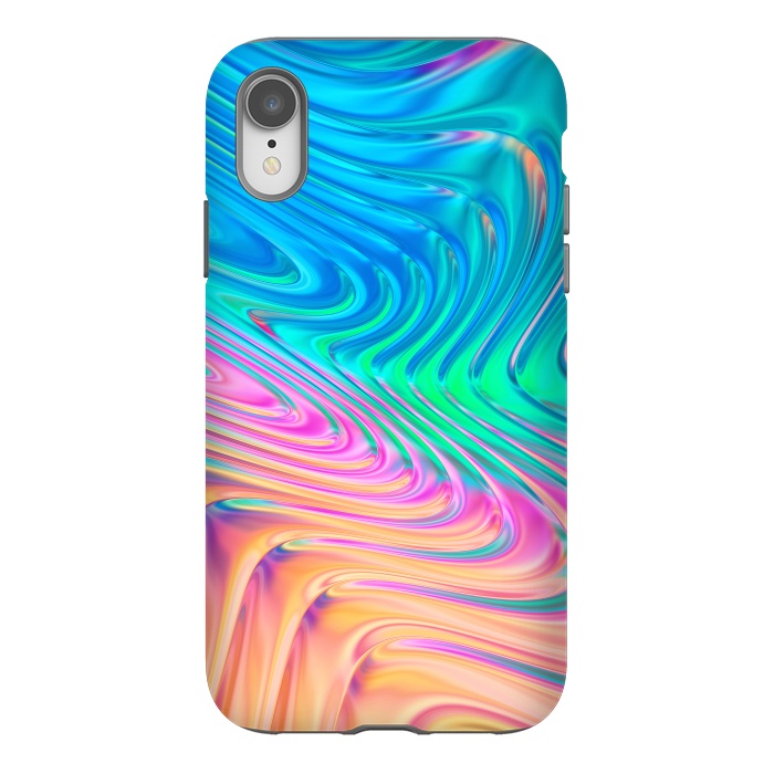 iPhone Xr StrongFit Abstract Vivid Waves by Art Design Works