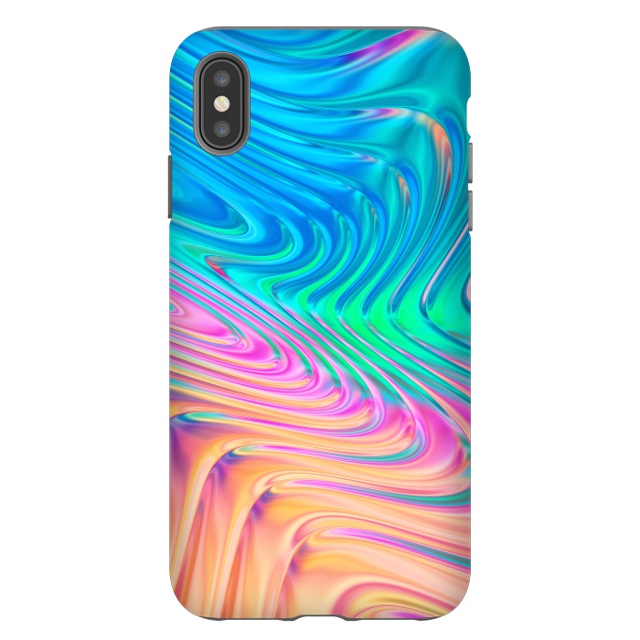 iPhone Xs Max StrongFit Abstract Vivid Waves by Art Design Works