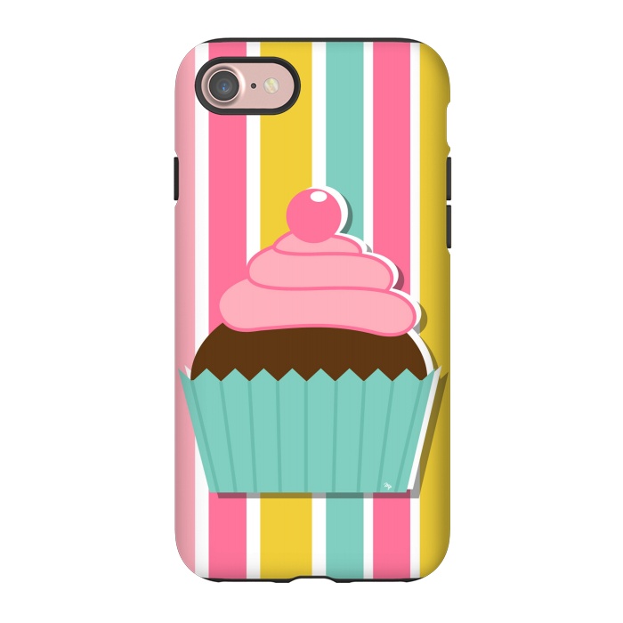iPhone 7 StrongFit Colorful cupcake by Martina