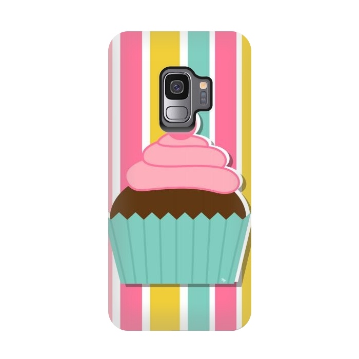 Galaxy S9 StrongFit Colorful cupcake by Martina