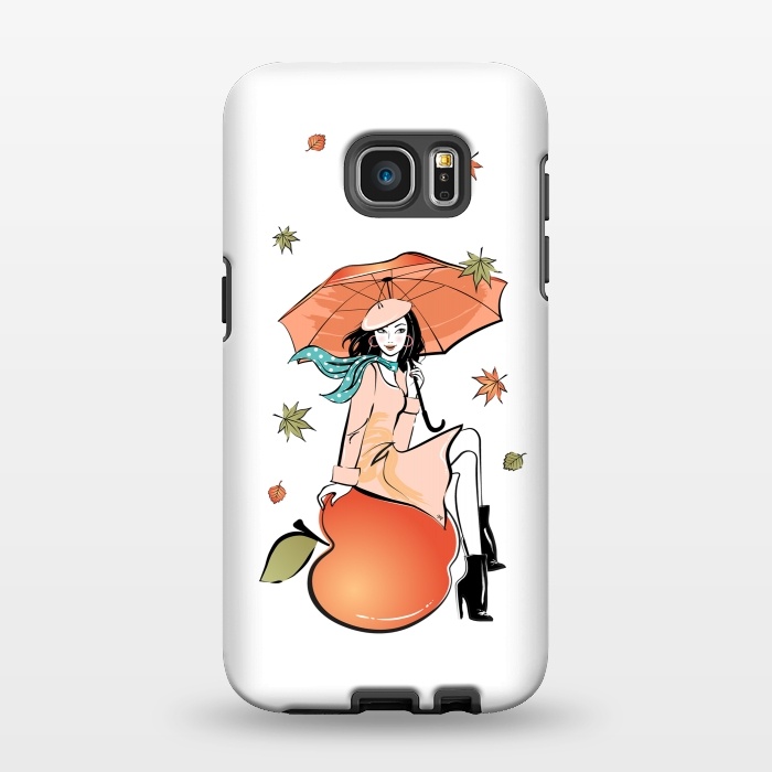 Galaxy S7 EDGE StrongFit Autumn Girl by Martina