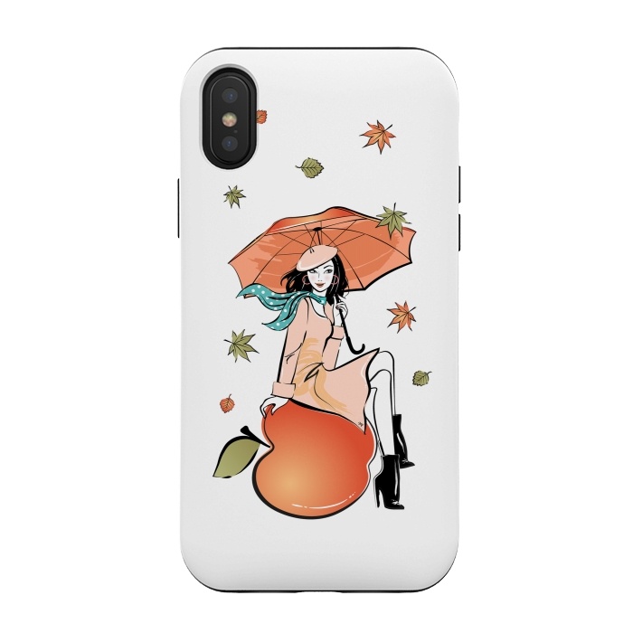iPhone Xs / X StrongFit Autumn Girl by Martina