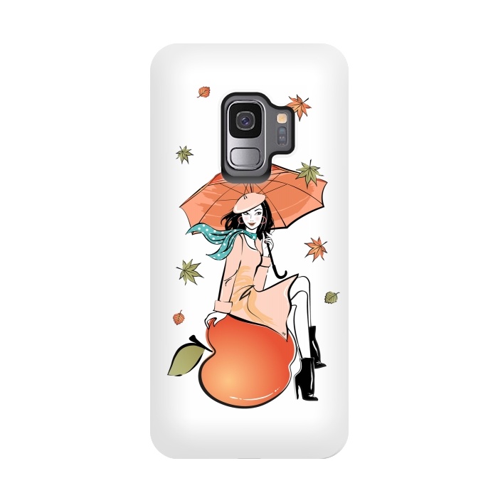 Galaxy S9 StrongFit Autumn Girl by Martina