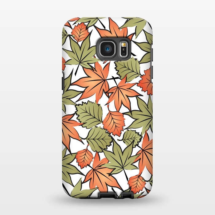 Galaxy S7 EDGE StrongFit Autumne leaves pattern by Martina