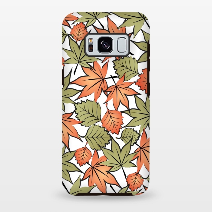 Galaxy S8 plus StrongFit Autumne leaves pattern by Martina
