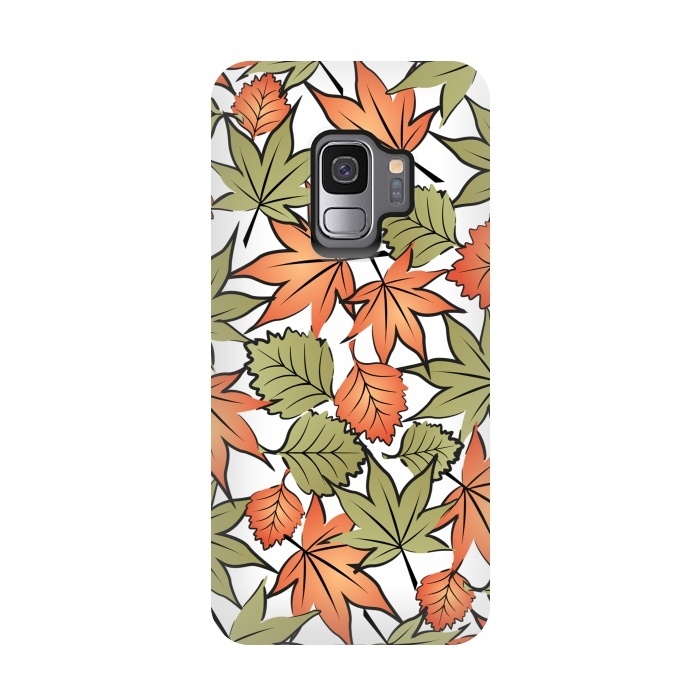 Galaxy S9 StrongFit Autumne leaves pattern by Martina