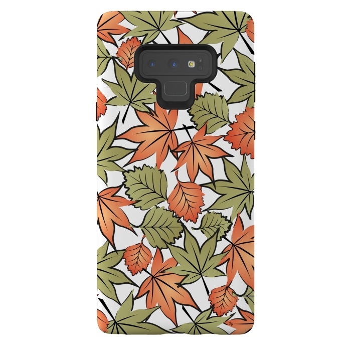 Galaxy Note 9 StrongFit Autumne leaves pattern by Martina