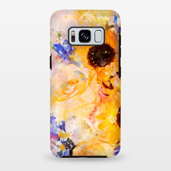 Galaxy S8 plus StrongFit Yellow Vintage Rose by Creativeaxle
