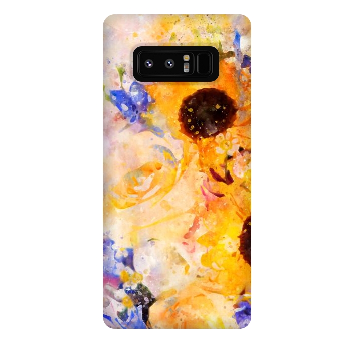 Galaxy Note 8 StrongFit Yellow Vintage Rose by Creativeaxle